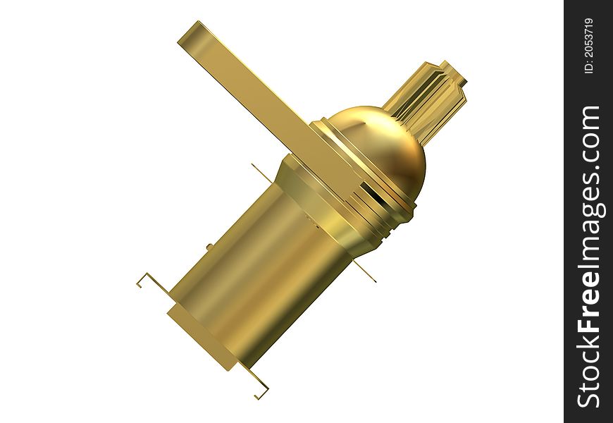 3d rendered illustration of a golden spotlight