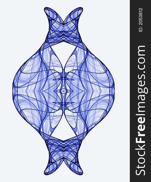 Abstract fractal image resembling basket weave