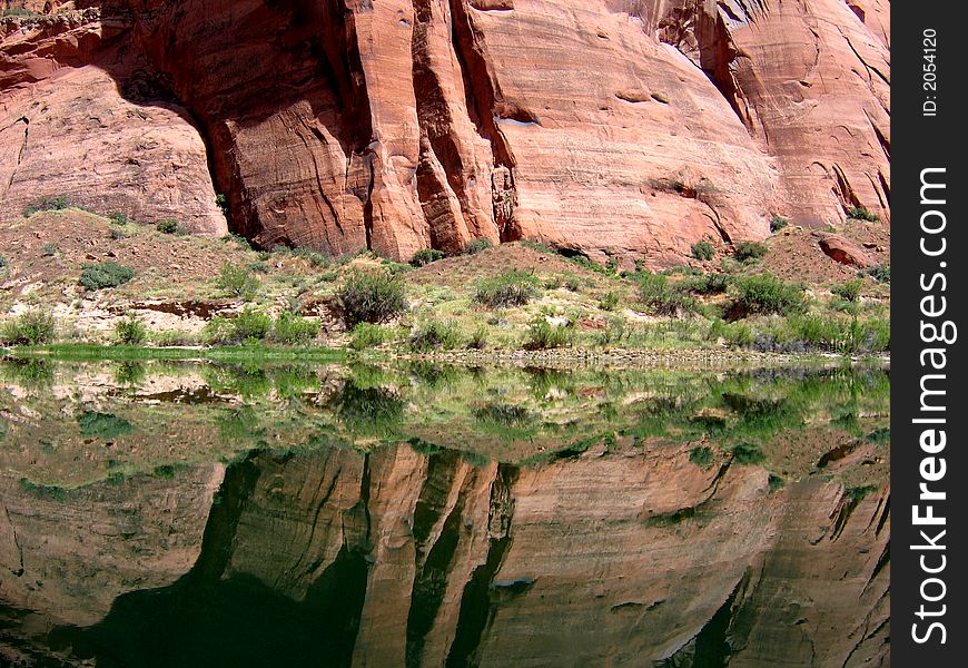 Colorado River at Grand Canyon, with reflection