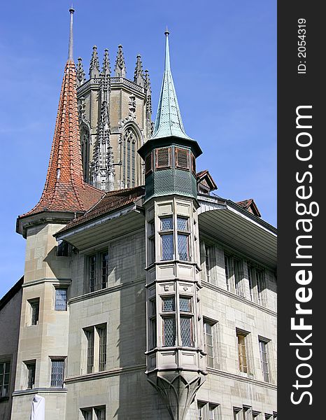 Old city of Fribourg. Switzerland. Old city of Fribourg. Switzerland