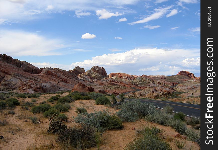 Multi-colored Rocks at Valley of Fire National Park. Multi-colored Rocks at Valley of Fire National Park
