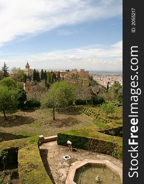 Al hambra, granada city in spain