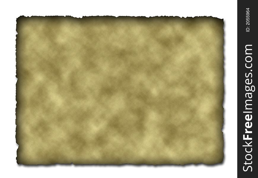 An Illustration Depicts a Sheet of Parchment Isolated against a White Background.