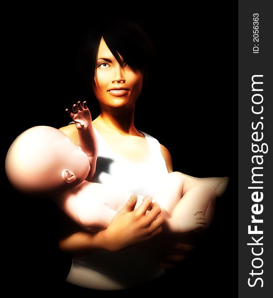 An image of a mother and baby daughter, this image would be suitable for Mothers Day concepts. An image of a mother and baby daughter, this image would be suitable for Mothers Day concepts.