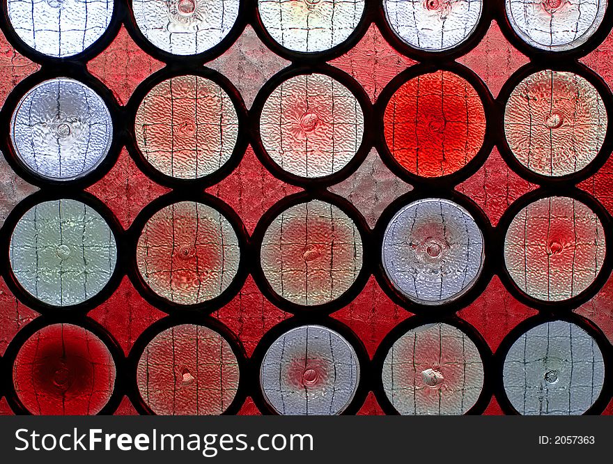 Very colorful detail of a glass partition. Very colorful detail of a glass partition.