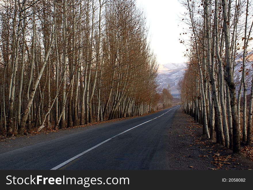 Way in mountain region near Abyaneh, Iran