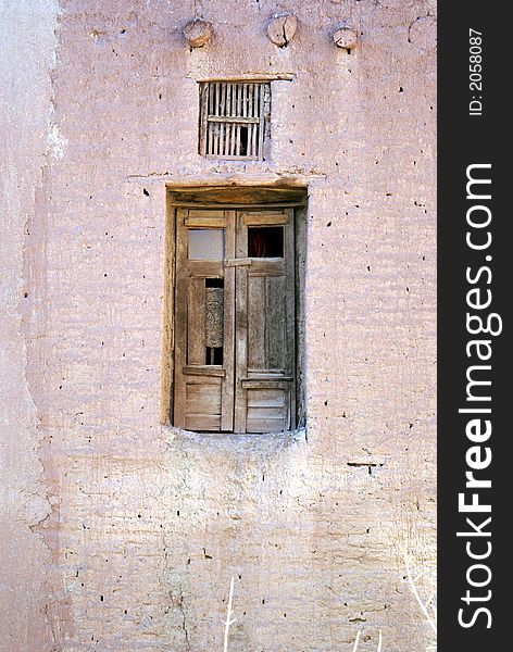 Door and window in the wall