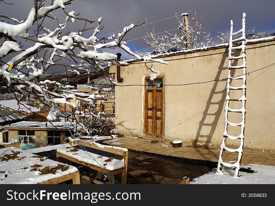 House in village Dozor Han, near Alamut castle. House in village Dozor Han, near Alamut castle