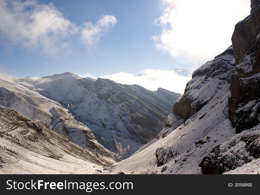 Mountain region near Alamut, West Iran. Mountain region near Alamut, West Iran