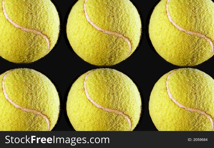 Tennis background made from tennis balls