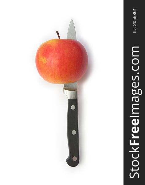 Apple and knife