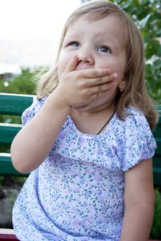 Portrait Of Little Girl Outdoors Royalty Free Stock Photo