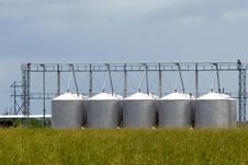 Grain Silos Royalty Free Stock Photography Grain Silos Royalty Free Stock Photography
