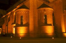 Gothic Church At Night Royalty Free Stock Photography