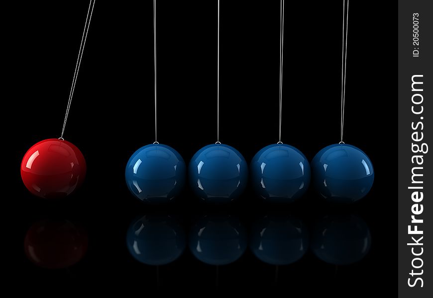 3d Red Blue Pendulum