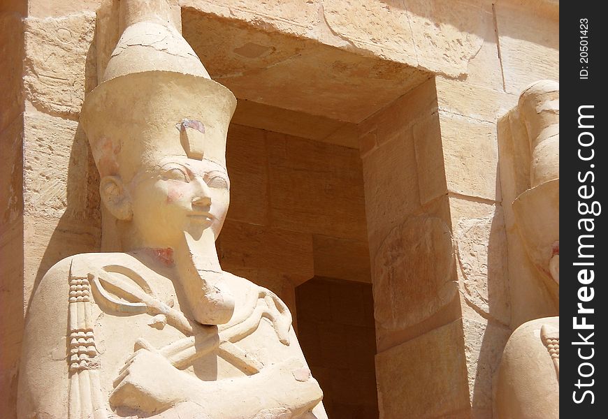 Details of Hatshepsut's temple at Deir-el-Bahri, Egypt