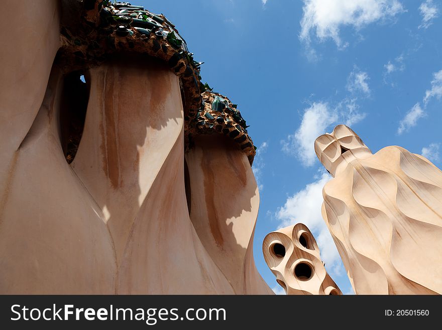 Gaudi designed apartment building La Pedrera