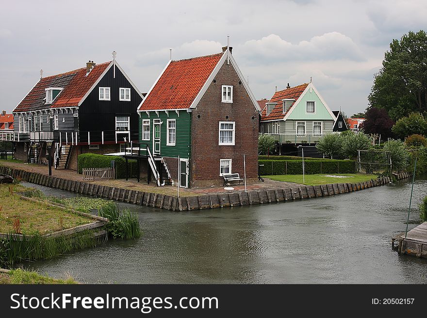 Typical Dutch house in the village of Marken. Typical Dutch house in the village of Marken