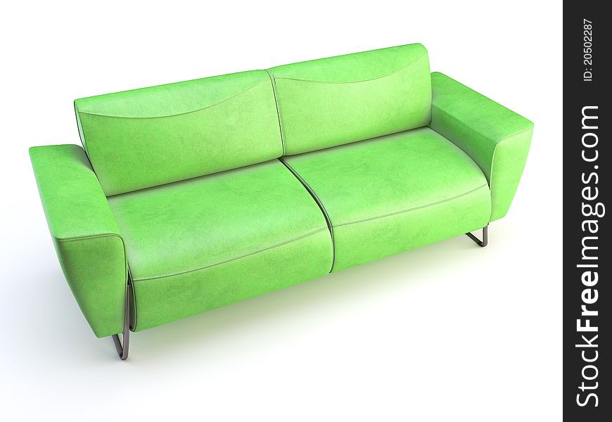 Stylish 3d sofa isolated on the white background. Stylish 3d sofa isolated on the white background