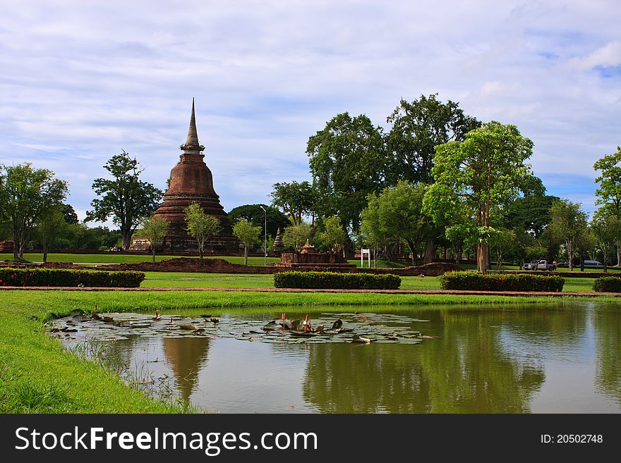 Ingle Stupa - Sukhothai Historical Park,Thailand. Ingle Stupa - Sukhothai Historical Park,Thailand