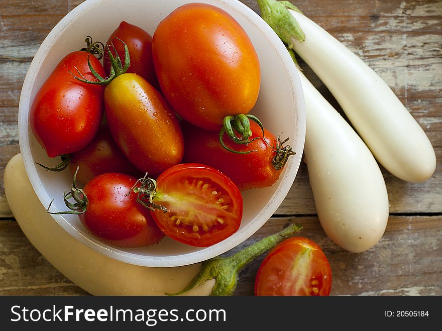 Tomatoes And Eggplants