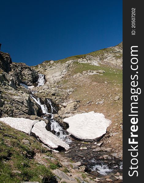 Stream going down from mountains (Bulgaria). Stream going down from mountains (Bulgaria)