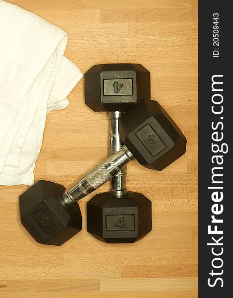Gym and exercise equipment in the gym. Gym and exercise equipment in the gym