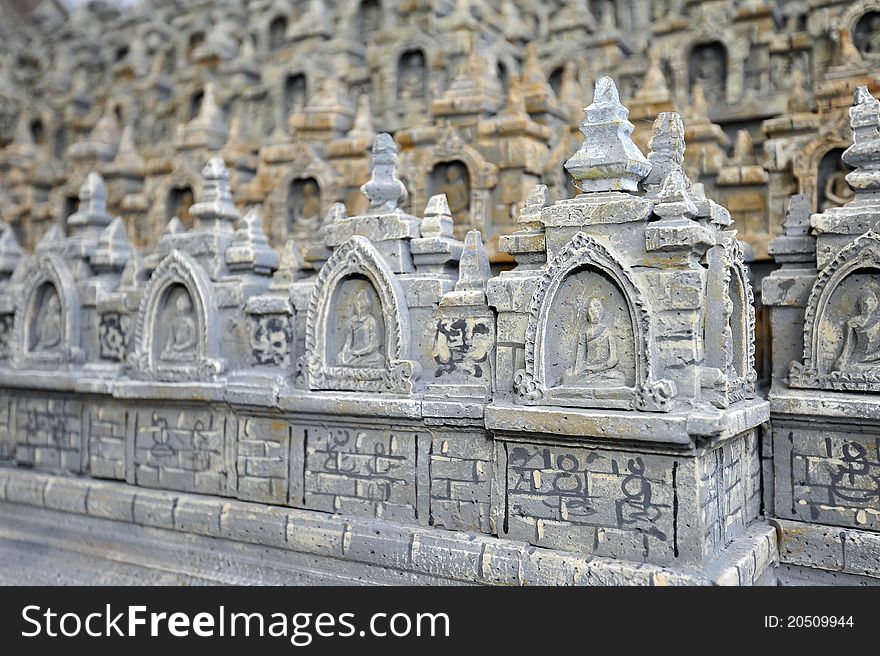 Model of Indian temple in the store