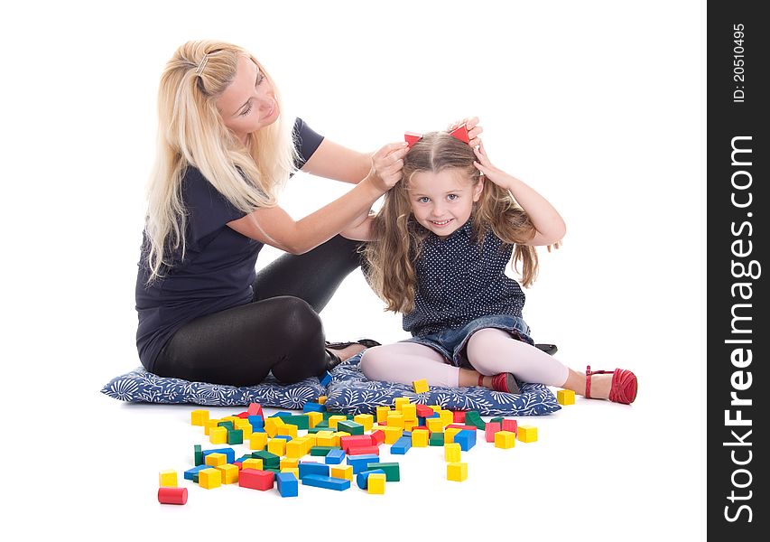 Young beautiful mother with a daughter