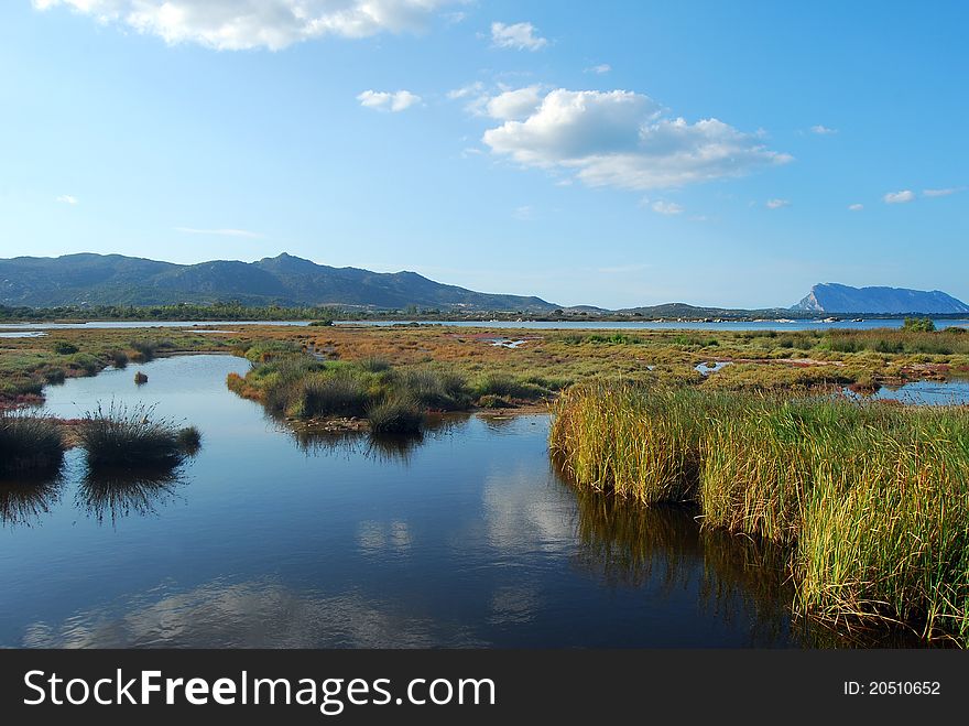 Landscape at sunset in Sardinia - Italy