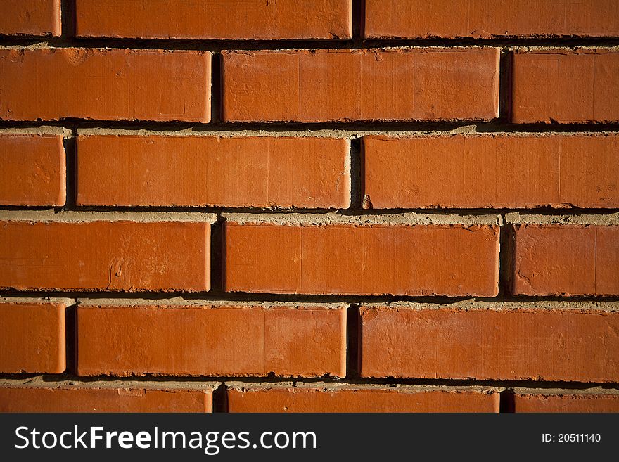New brick wall for background, Odessa, Ukraine