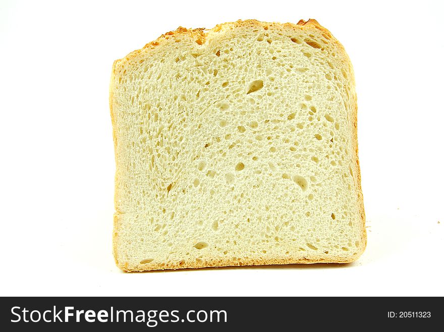 White loaf on white background, isolated