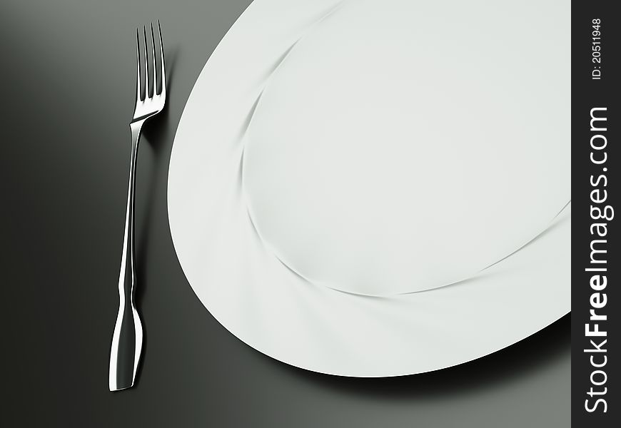 A single plate as a background