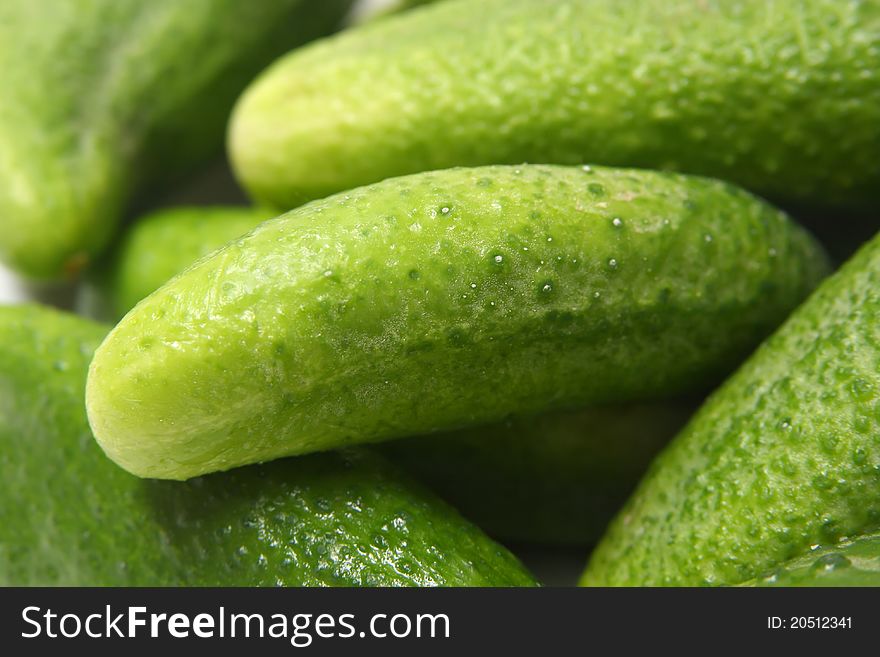 Close-up of green cucumbers