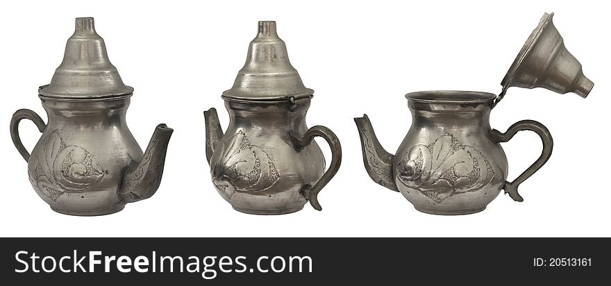 Ancient teapot from different sides. Ancient teapot from different sides