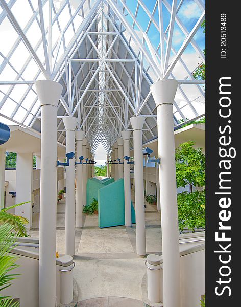 The el yunque national forest visitore center, in the mountainous interior of puerto rico. The el yunque national forest visitore center, in the mountainous interior of puerto rico.