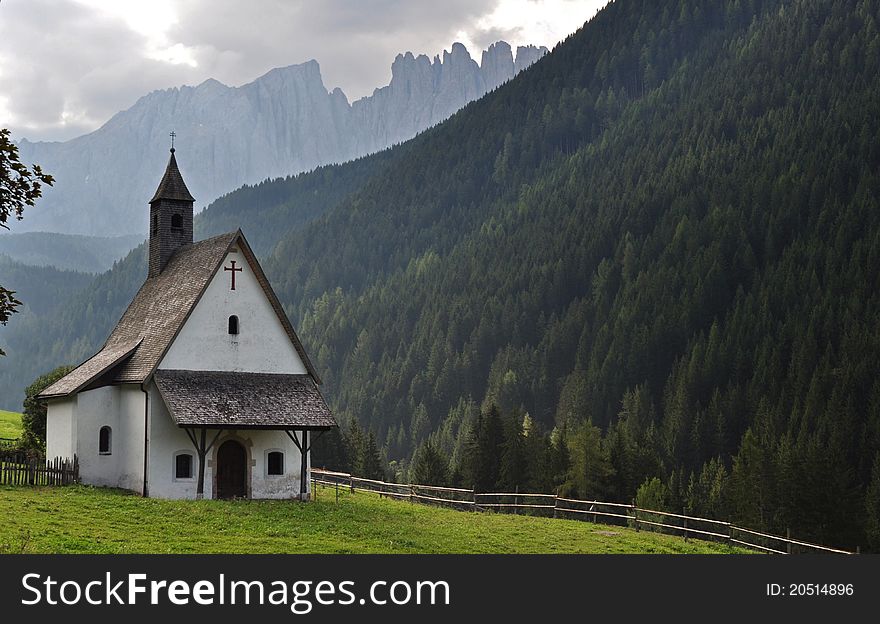 THE SMALL CHURCH OF Dolomites