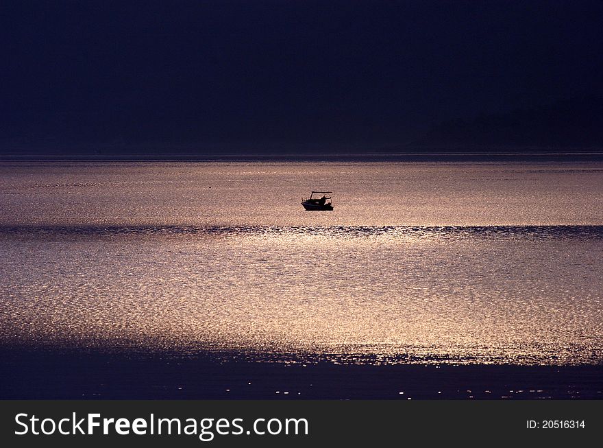 Moonlight on the Adriatic sea, Croatia. Moonlight on the Adriatic sea, Croatia