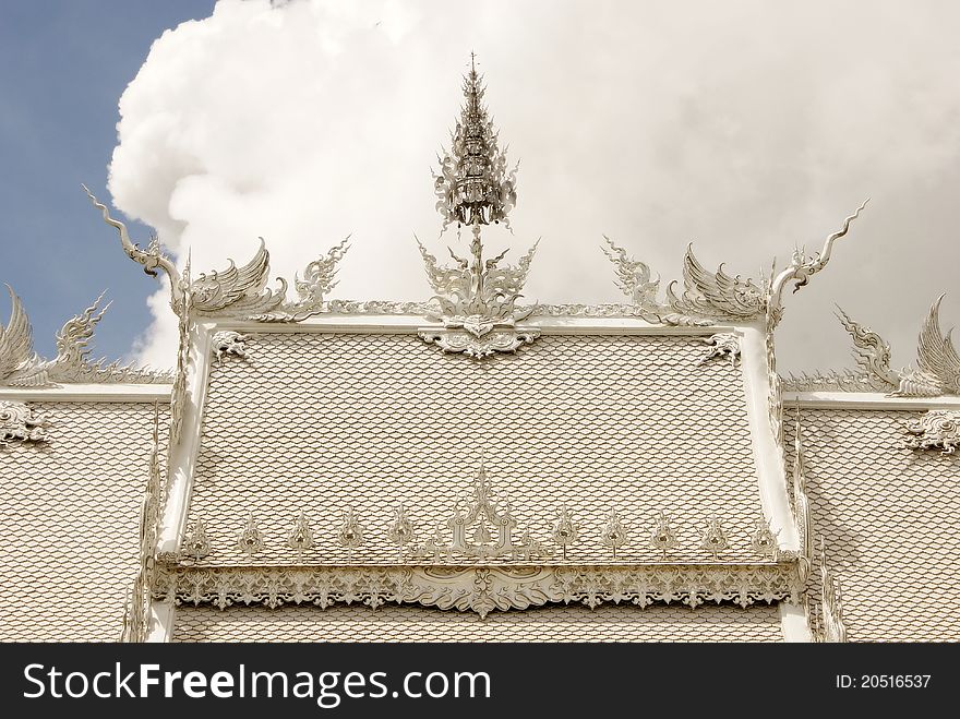 Wat Rhong Khun With Thai Stucco