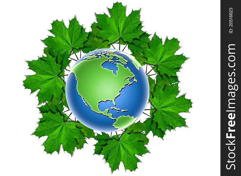 Green planet concept, protect the earth. Green planet concept, protect the earth