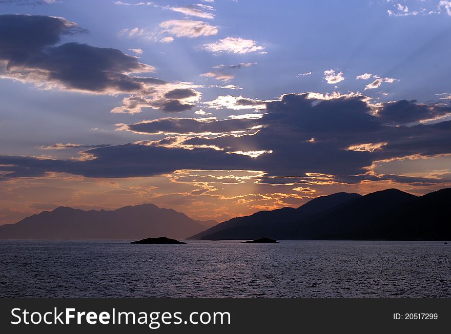 Early morning on theAdriatic Sea, Croatia. Early morning on theAdriatic Sea, Croatia