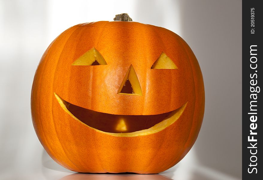 Halloween lantern on a white background