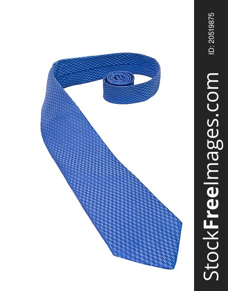 Blue Necktie Isolated On White