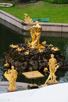 Fountains In Petergof Park. Fountains Samson Stock Images Fountains In Petergof Park. Fountains Samson Stock Images