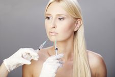 Blonde And Botox Injections 2 Royalty Free Stock Images Blonde And Botox Injections 2 Royalty Free Stock Images