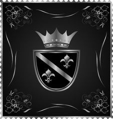 Vintage Post Mark With Silver Heraldic Elements Royalty Free Stock Photo Vintage Post Mark With Silver Heraldic Elements Royalty Free Stock Photo