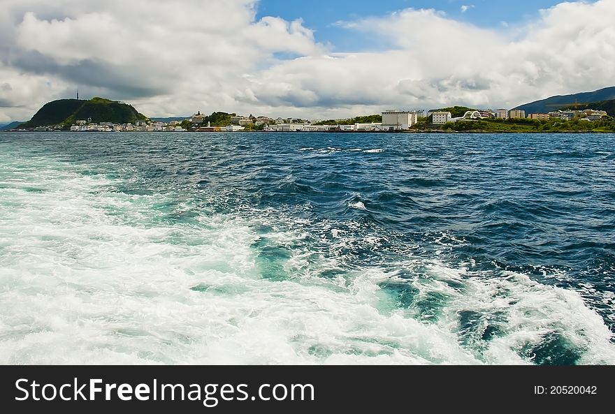 Waterfront View On Alesund City, Norway