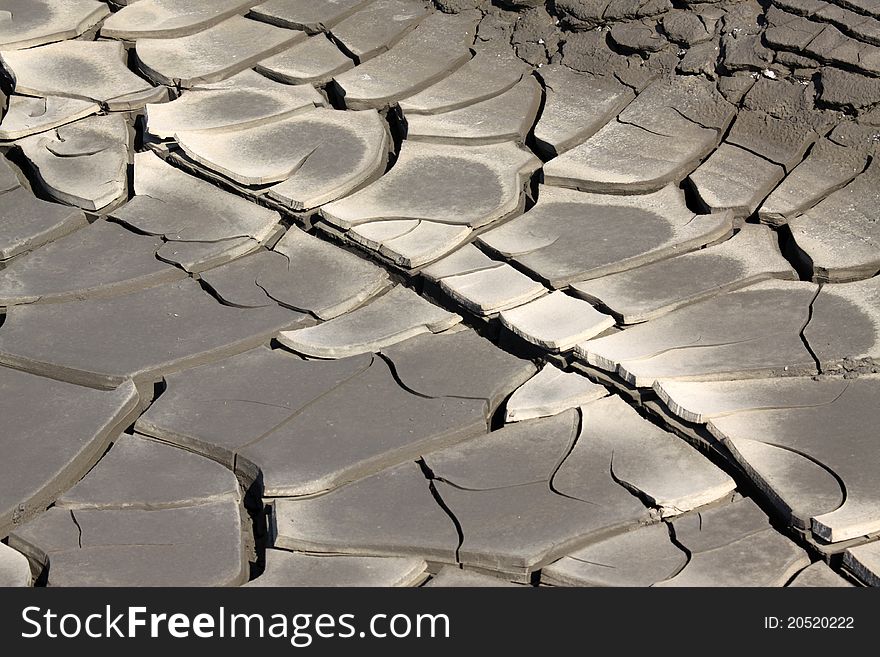 Cracked land inrural areas, northern China