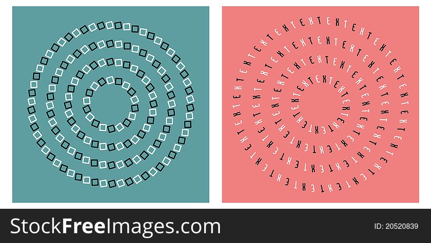 Circles, creating the illusion of a spiral