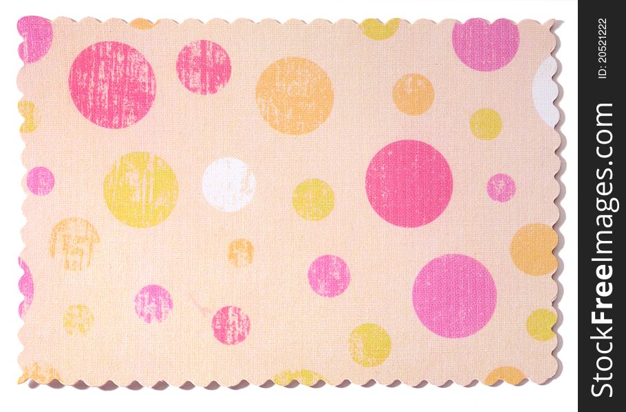 Paper with dotted motif, color and texture